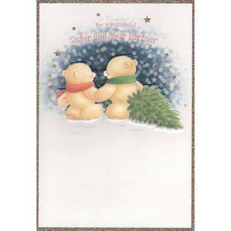 Sister and Partner Forever Friends Christmas Card
